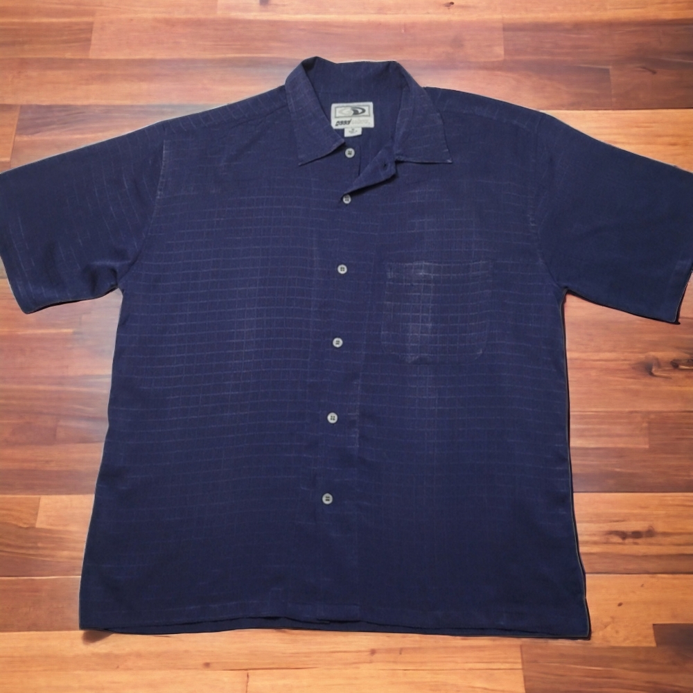 Men's Good Vibes Short Sleeve Button Down Sz M